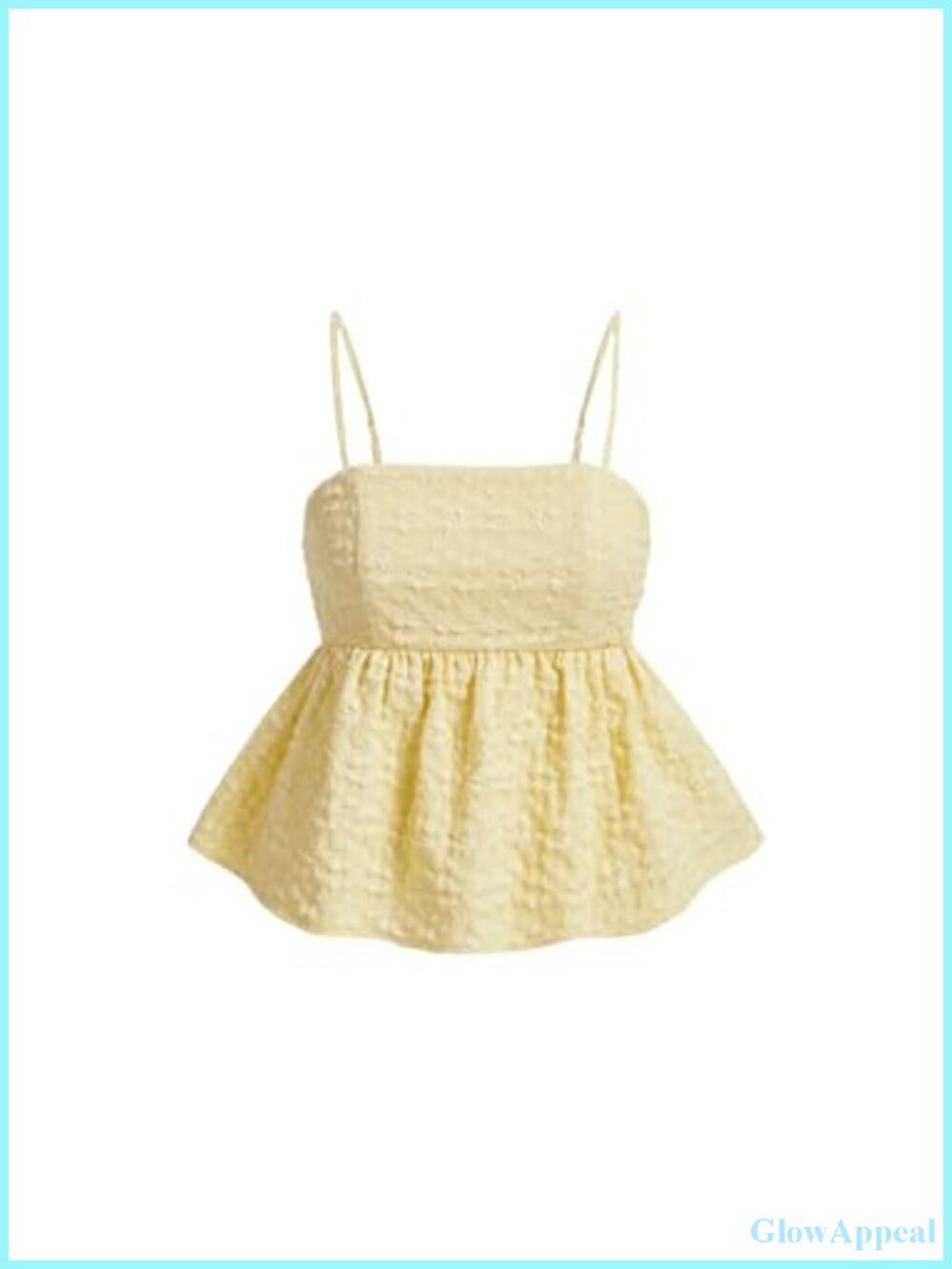 SOLY HUX Women's Sleeveless Babydoll Peplum Cami Top Ruffle Hem Summer